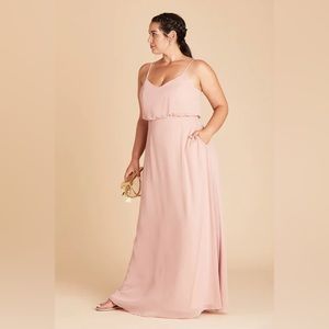 Long dusty rose dress large, bridesmaid dress, wedding guest, formal